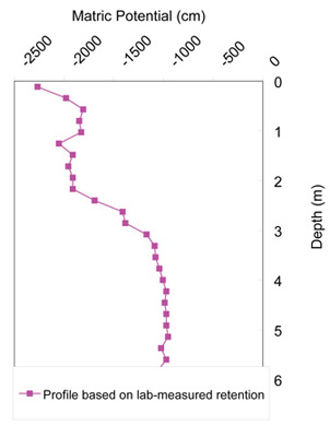 Matric potential profile